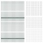 vidaXL Pali per recinzione in argento 44 pcs Verde vidaXL Pali per recinzione in argento 44 pcs Verde