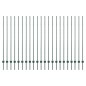 vidaXL Pali per recinzione in argento 22 pcs Verde 50 x 1.5 m Metallo vidaXL Pali per recinzione in argento 22 pcs Verde 50 x 1.5 m Metallo