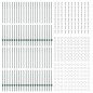 vidaXL Pali per recinzione in argento 44 pcs Verde 100 x 1.5 m Metallo vidaXL Pali per recinzione in argento 44 pcs Verde 100 x 1.5 m Metallo