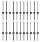 vidaXL Pali per Recinzione 22 pcs Grigio 50 x 0.4 m Metallo