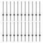 vidaXL Pali per Recinzione 22 pcs Grigio 50 x 0.6 m Acciaio