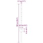 vidaXL Pali per Recinzione 22 pcs Grigio 50 x 0.6 m Acciaio