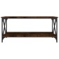 Tavolino Rovere Fumo 100x50x45 cm in Legno Multistrato e Ferro