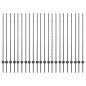 vidaXL Pali per recinzione in argento 44 pcs Grigio 140 cm Metallo vidaXL Pali per recinzione in argento 44 pcs Grigio 140 cm Metallo