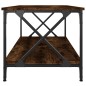 Tavolino Rovere Fumo 100x50x45 cm in Legno Multistrato e Ferro