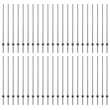 vidaXL Pali per Recinzione 44 pcs Grigio 100 x 1,4 m si adatta bene