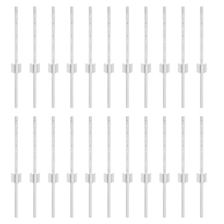 vidaXL Pali per Recinzione 22 pcs Argento 50 x 0.4 m Acciaio zincato