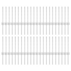 vidaXL Pali per Recinzione 44 pcs Argento 100 x 0.4 m Acciaio zincato