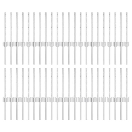 vidaXL Pali per Recinzione 44 pcs Argento 100 x 0.4 m Acciaio zincato