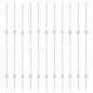 vidaXL Pali per Recinzione 22 pcs Argento 50 x 0.6 m Acciaio zincato vidaXL Pali per Recinzione 22 pcs Argento 50 x 0.6 m Acciaio zincato