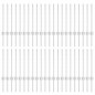 vidaXL Pali per Recinzione 44 pcs Argento 100 x 0,6 metri vidaXL Pali per Recinzione 44 pcs Argento 100 x 0,6 metri