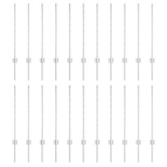 vidaXL Pali per recinzione in acciaio 22 pcs Argento Standard