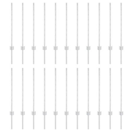 vidaXL Pali per recinzione in acciaio 22 pcs Argento Standard