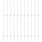 vidaXL Pali per recinzione in acciaio 22 pcs Argento Standard vidaXL Pali per recinzione in acciaio 22 pcs Argento Standard