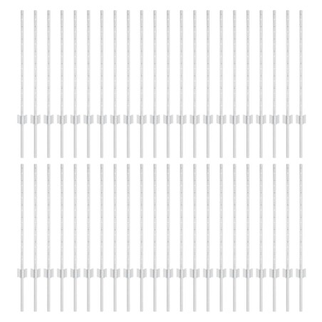 vidaXL Pali di Recinzione Verdi 44 pcs Argento Acciaio zincato