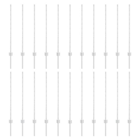 vidaXL Pali per Recinzione 44 pcs Argento Standard Acciaio zincato
