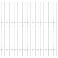 vidaXL Pali per Recinzione 44 pcs Argento 100 x 1 m Acciaio zincato