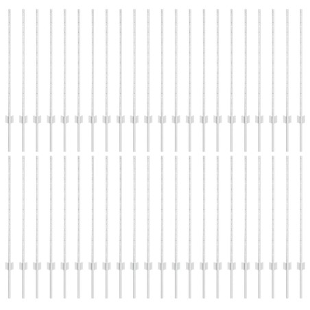 vidaXL Pali per Recinzione 44 pcs Argento 100 x 1 m Acciaio zincato