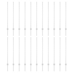 vidaXL Pali per Recinzione 44 pcs Argento 50 x 1.2 m Acciaio zincato