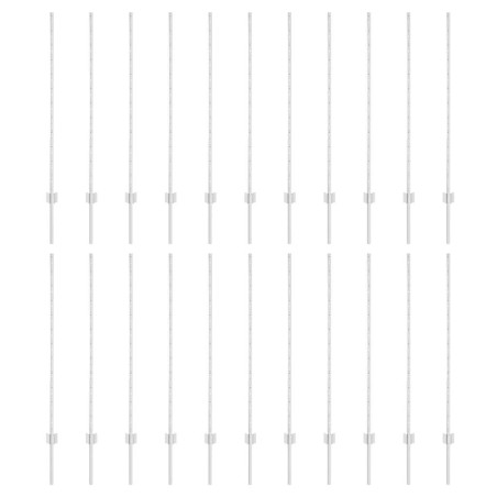 vidaXL Pali per Recinzione 44 pcs Argento 50 x 1.2 m Acciaio zincato