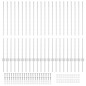 vidaXL Pali per Recinzione 44 pcs Argento 50 x 1.2 m Acciaio zincato vidaXL Pali per Recinzione 44 pcs Argento 50 x 1.2 m Acciaio zincato