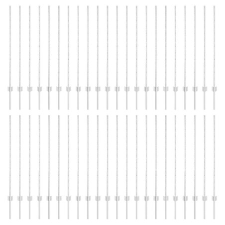 vidaXL Pali per recinzione argento 44 pcs Argento 100 x 1,2 cm