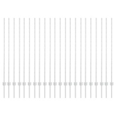 vidaXL Pali per Recinzione 44 pcs Argento 50 x 1.4 m Acciaio zincato