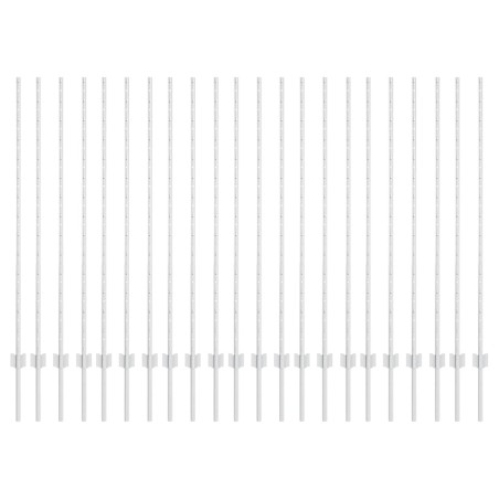vidaXL Pali per Recinzione 44 pcs Argento 50 x 1.4 m Acciaio zincato