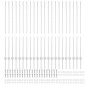 vidaXL Pali per Recinzione 44 pcs Argento 50 x 1.4 m Acciaio zincato vidaXL Pali per Recinzione 44 pcs Argento 50 x 1.4 m Acciaio zincato