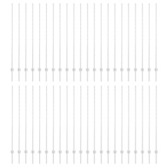 vidaXL Pali per recinzione in argento 44 pcs Argento 100 cm x 1,5 m
