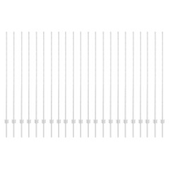 vidaXL Pali per recinzione in argento 44 pcs Argento Acciaio zincato