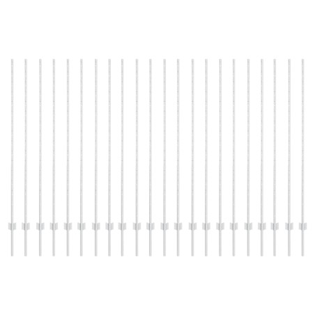 vidaXL Pali per recinzione in argento 44 pcs Argento Acciaio zincato