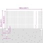 vidaXL Recinzione Euro con 5 Pali a U Verde 0.8x10 m Acciaio