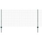 vidaXL Recinzione Euro con 5 pali U Verde 1x10 m Acciaio