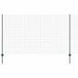 vidaXL Recinzione Euro con 5 Pali U Verde 1.4x10 m Acciaio