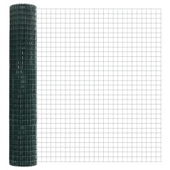 vidaXL Recinzione Euro con 5 Pali U Verde 1.6x10 m Acciaio