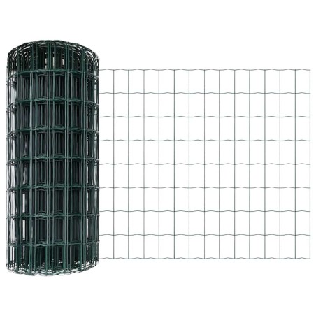 vidaXL Recinzione Euro con 5 Post Verde 0.6x10 m Acciaio