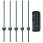 vidaXL Recinzione Euro con 5 Post Verde 0.6x10 m Acciaio