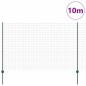 vidaXL Recinzione Euro con 5 Pali a U Verde 1.5x10 m Acciaio vidaXL Recinzione Euro con 5 Pali a U Verde 1.5x10 m Acciaio