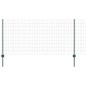 vidaXL Recinzione Euro con 5 Pali U Verde 1x10 m Acciaio