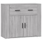 Credenza Grigio Sonoma 80x33x70 cm in Legno Multistrato Credenza Grigio Sonoma 80x33x70 cm in Legno Multistrato