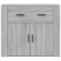 Credenza Grigio Sonoma 80x33x70 cm in Legno Multistrato Credenza Grigio Sonoma 80x33x70 cm in Legno Multistrato