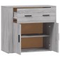 Credenza Grigio Sonoma 80x33x70 cm in Legno Multistrato Credenza Grigio Sonoma 80x33x70 cm in Legno Multistrato