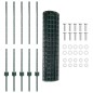 vidaXL Recinzione Euro con 5 Pali Verde 1x10 m Acciaio vidaXL Recinzione Euro con 5 Pali Verde 1x10 m Acciaio