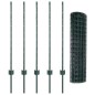 vidaXL Recinzione Euro con 5 Pali Verde 1x10 m Acciaio vidaXL Recinzione Euro con 5 Pali Verde 1x10 m Acciaio