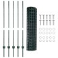 vidaXL Recinzione Euro con 5 Pali U Verde 1.2x10 m Acciaio