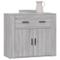 Credenza Grigio Sonoma 80x33x70 cm in Legno Multistrato Credenza Grigio Sonoma 80x33x70 cm in Legno Multistrato