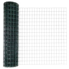 vidaXL Recinzione Euro con 5 Post U Verde 1.4x10 m Acciaio