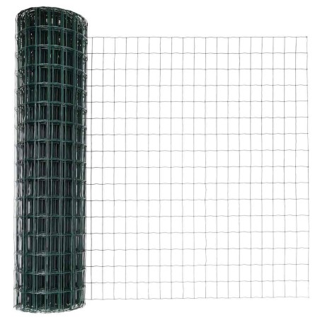 vidaXL Recinzione Euro con 5 Post U Verde 1.4x10 m Acciaio