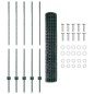 vidaXL Recinzione Euro con 5 Post U Verde 1.4x10 m Acciaio vidaXL Recinzione Euro con 5 Post U Verde 1.4x10 m Acciaio